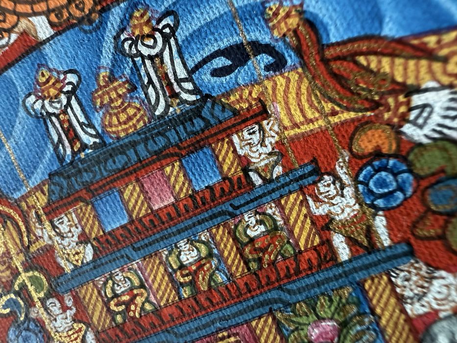 Mandala Kalachakra – Ręcznie Malowana Thangka - Nepal  Indie Buddyzm