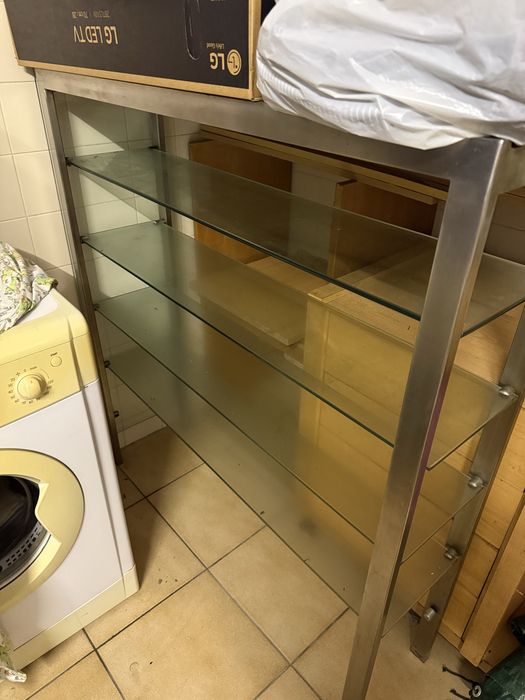 URGENTE Estante multifuncoes em inox e vidro
