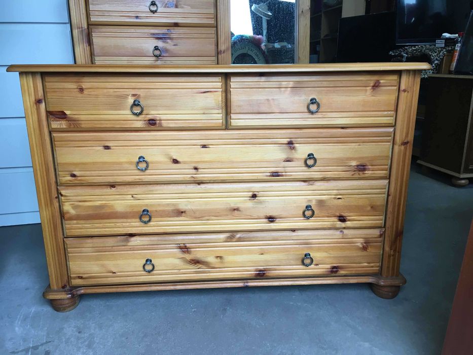 Komoda sosnowa stylowa komplet 2 szt.