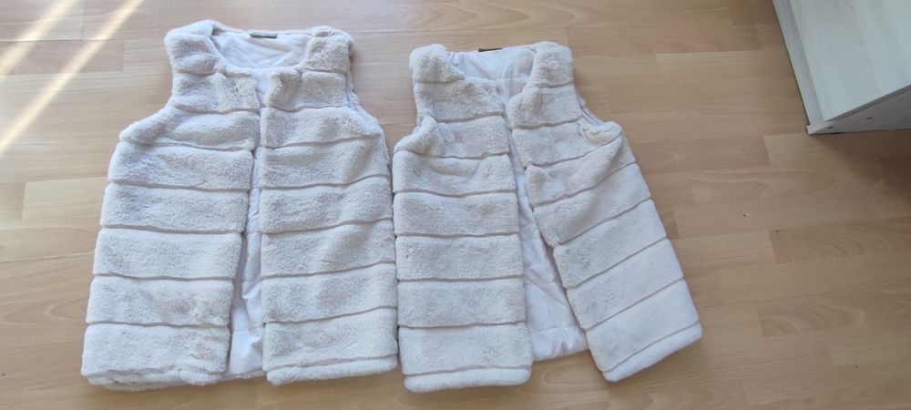 Kamizelki, futerka dla bliźniaczek, r 158