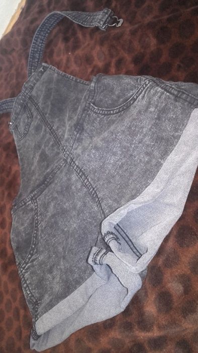 Ogrodniczki, spodenki jeansowe h&m STAN IDEALNY!!!