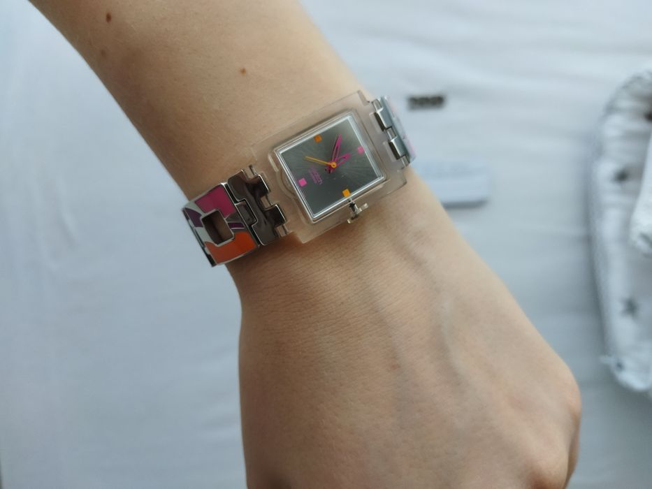 Relógio Swatch hot batik orange