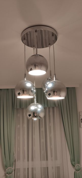Lampa wisząca kule chrom