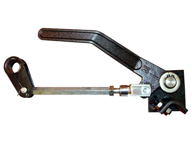 Dźwignia dolnego otwierania burty, dolna blokada burty