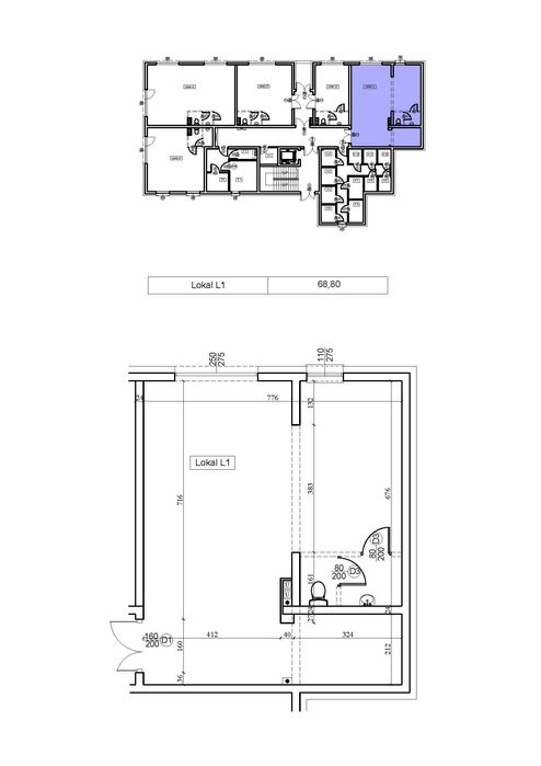 Nowy lokal użytkowy – wynajem – 68,80m² – Kamienica Rybitew 3, Pułtusk