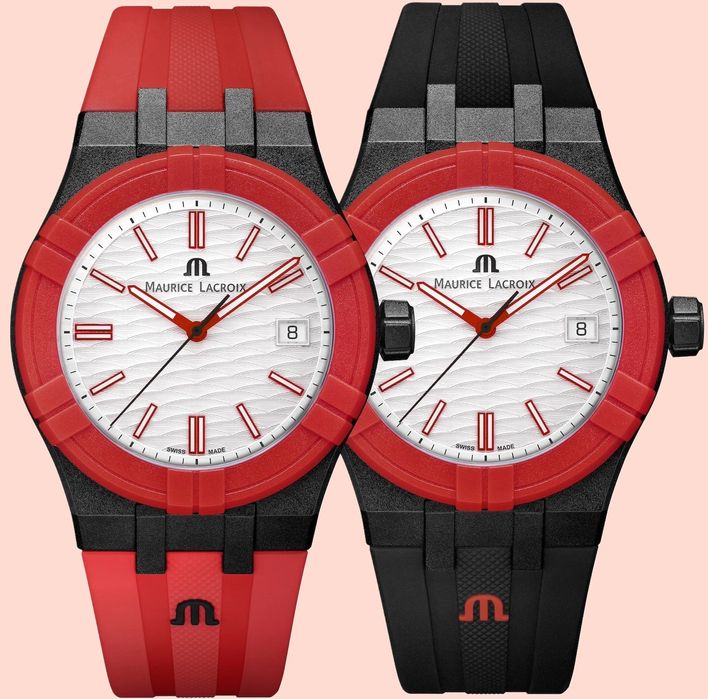 Maurice Lacroix Aikon Tide Black Red White 2 paski szafir