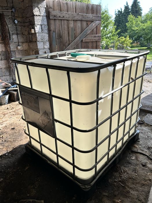 Mauser 1000l bialy Metal kontener na deszczowke / budowe