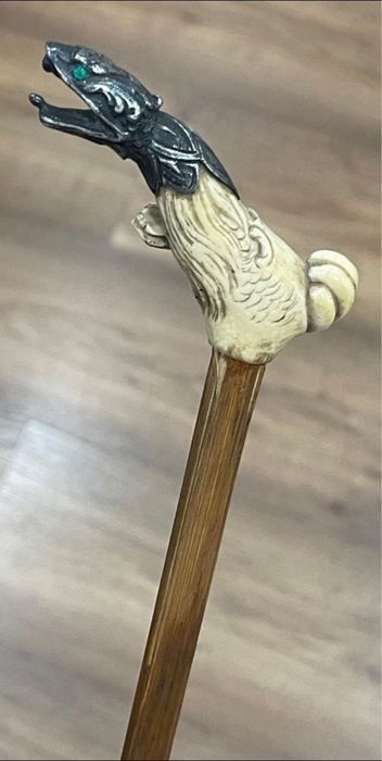 Pingalim/pequena bengala em matéria nobre e prata