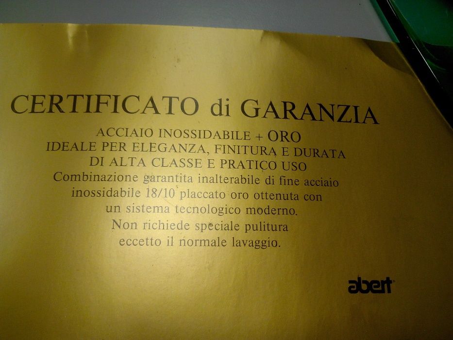 faqueiro ouro e aço inoxidável novo
