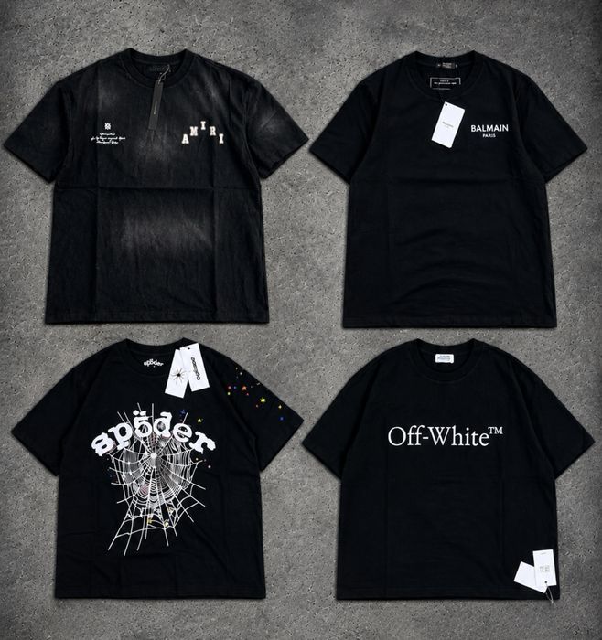 ‼️РАСПРОДАЖА‼️Футболки Amiri,Off White,Balmain,Sp5der, амири офф вайт балмейн спайдер