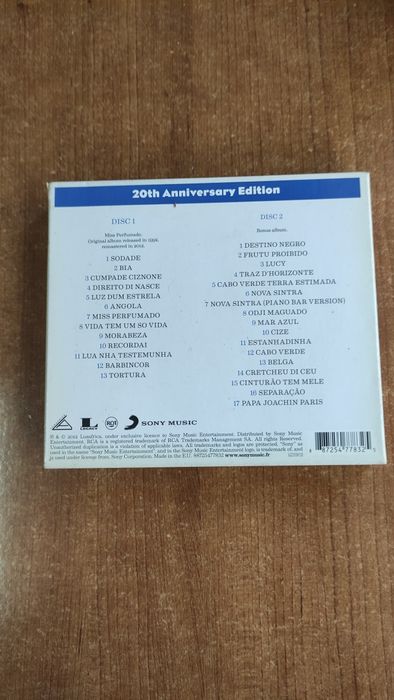 CD Cesária Évora " Miss Perfumada " 20th Anniversary Edition