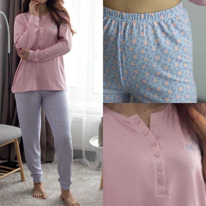Жіноча тепла піжама кулір, байка, махра для годуючих мам 44-62