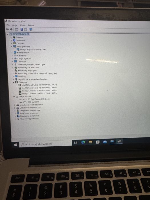 Laptop Macbook Pro A1502/Grafika intel iris 5100/256 ssd/8gb/i5/W10