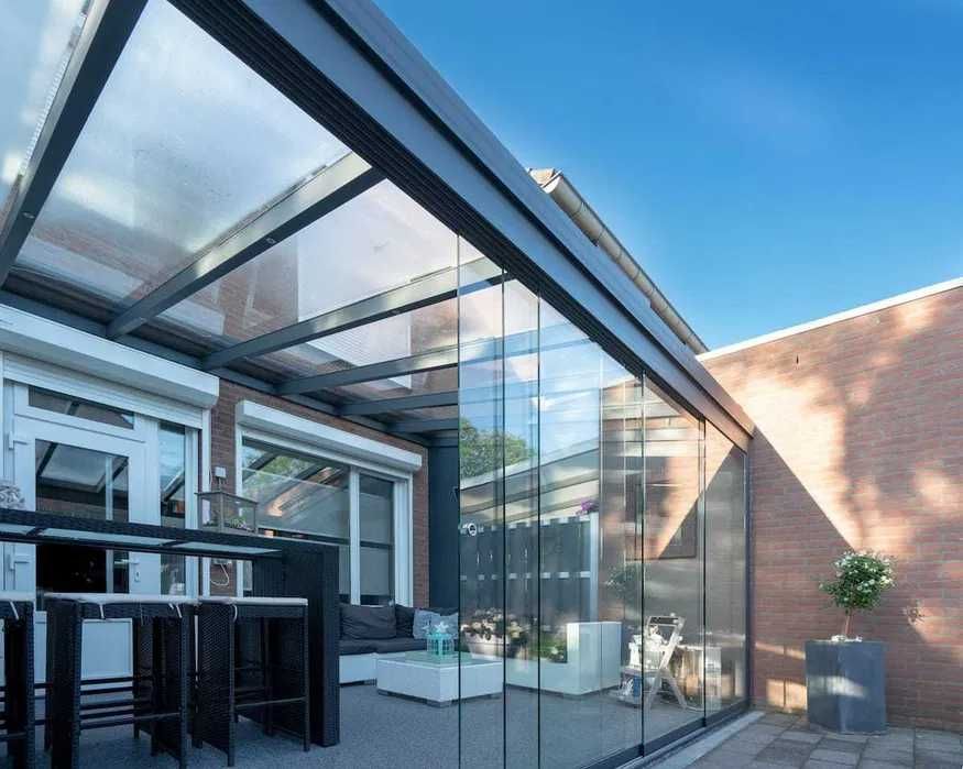 Pergola lamelowa zadaszenie tarasu ogród zimowy poliwęglan szkło 5 x 3