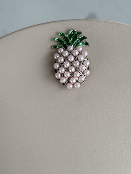 Guzik różowy ananas do torebki obag o bag moonlight