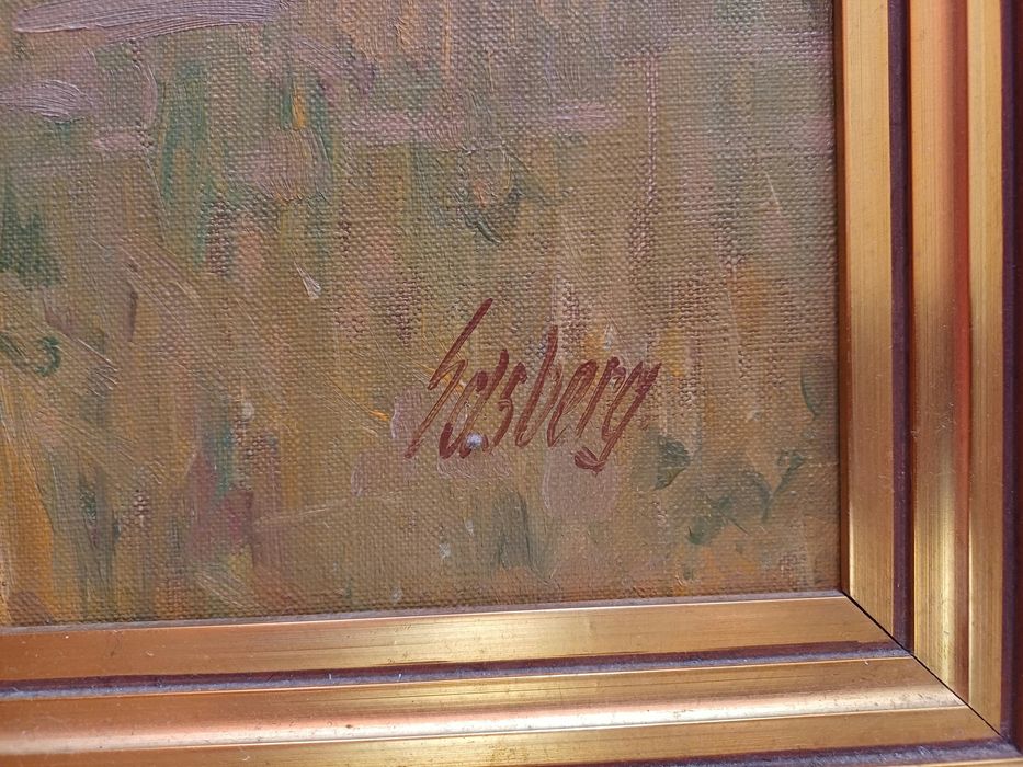 Stary obraz na płótnie SOREN EDSBERG ANDERSEN 1945 - 2021