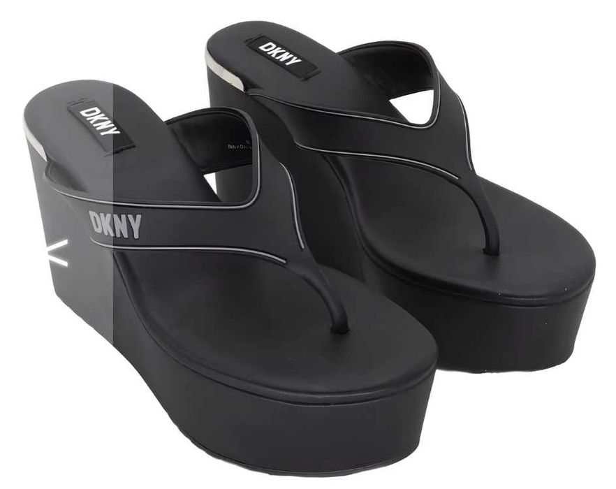 DKNY TRINA Platform WEDGE SANDAL I Sandały NA Platformie DKNY Czarne
