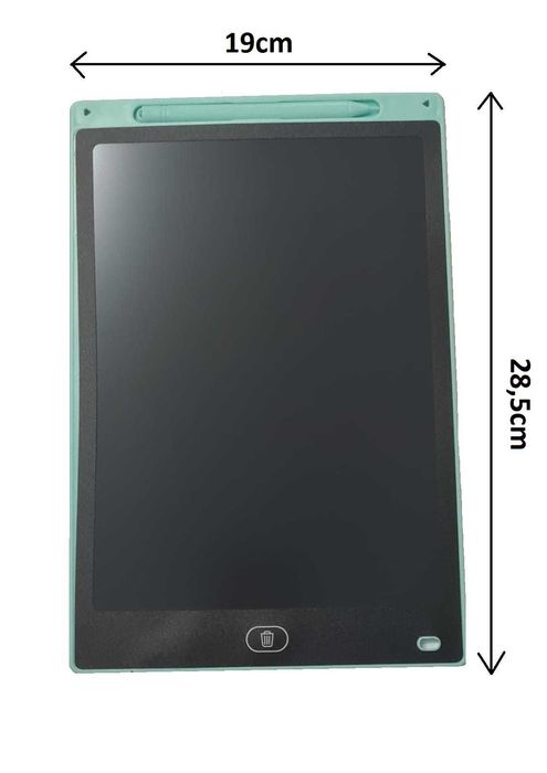 Tablet graficzny znikopis do rysowania pisania dla dzieci zielony 12"