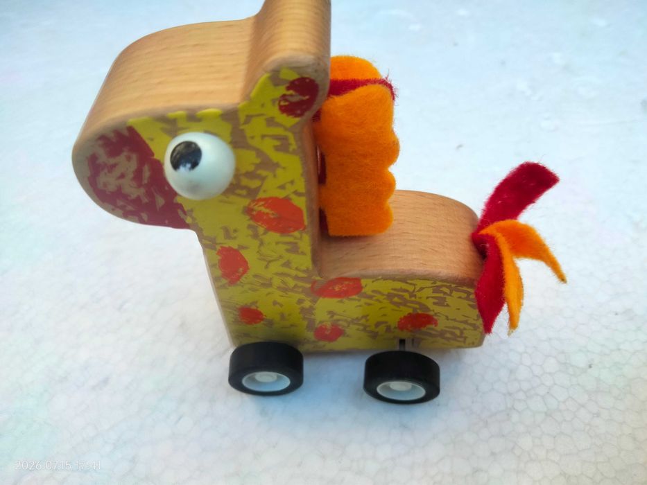 Пакет деревянных игрушек-каталок (Hape, Janosch, Cubika) для малышей
