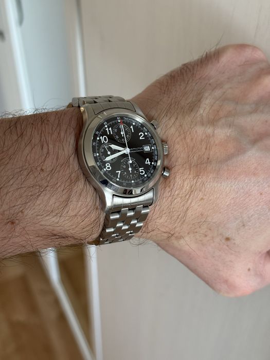Чоловічий годинник Hamilton Khaki Field Chronograph 40 мм Valjoux 7750