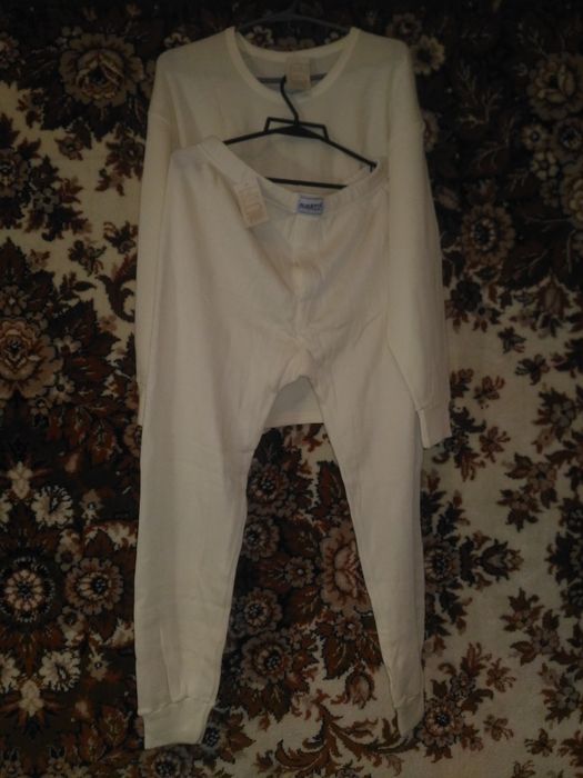 Термобілизна чоловіча Вовна 100% кальсони і джемпер низ верх комплект