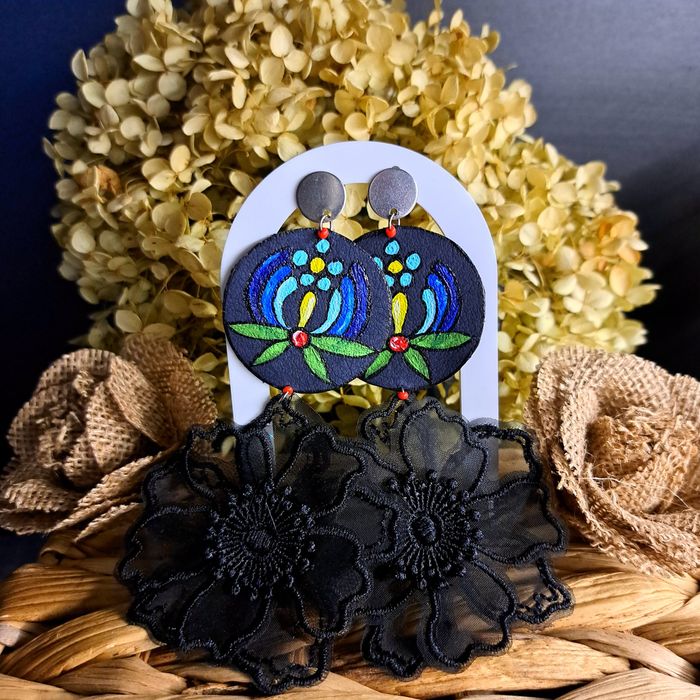 Długie kolczyki kaszubskie