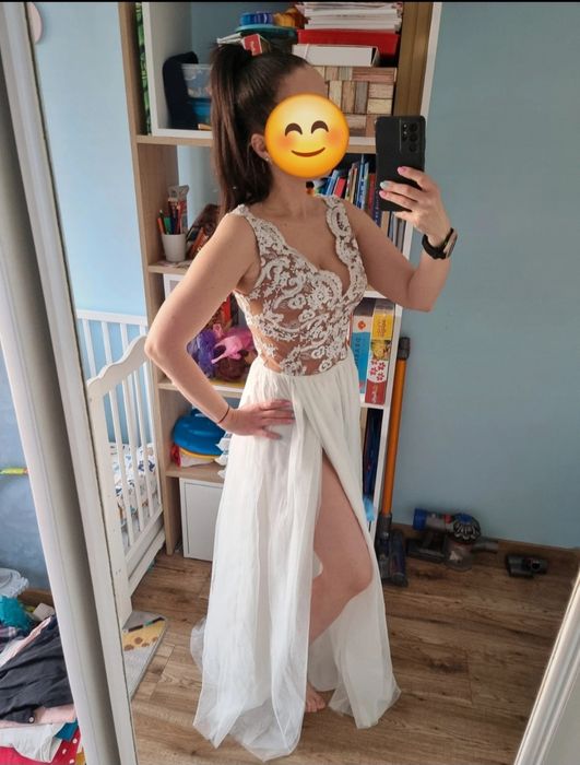 Suknia sukienka ślubna M Kulunove plus etola