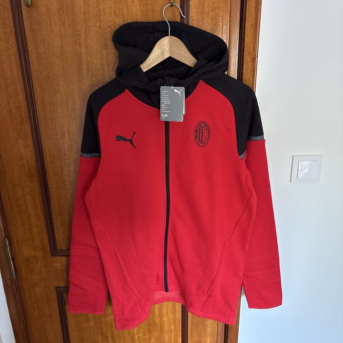 Casaco AC Milan Puma Pre Jogo Vermelho e Preto (M)