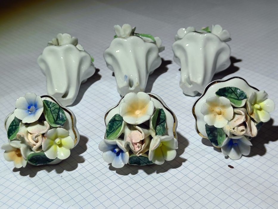 Luksusowy Żyrandol Capodimonte 6cio ramienny - Wloska porcelana 67cm