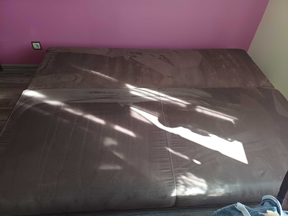 Sofa rozkladana brazowa