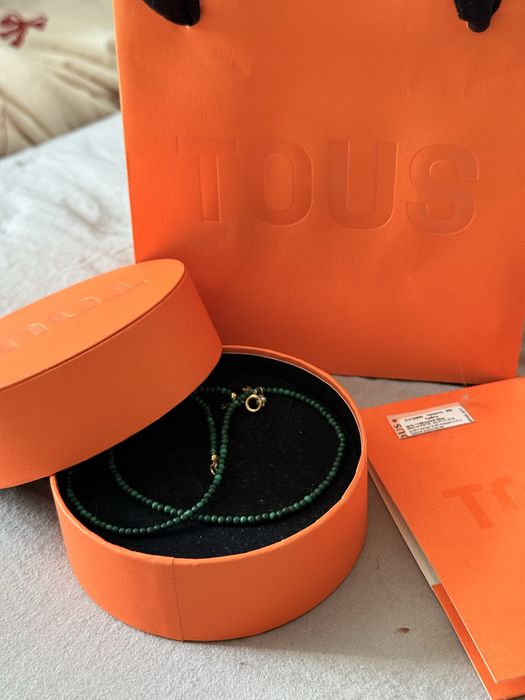 Намисто TOUS (зелене з золотом)