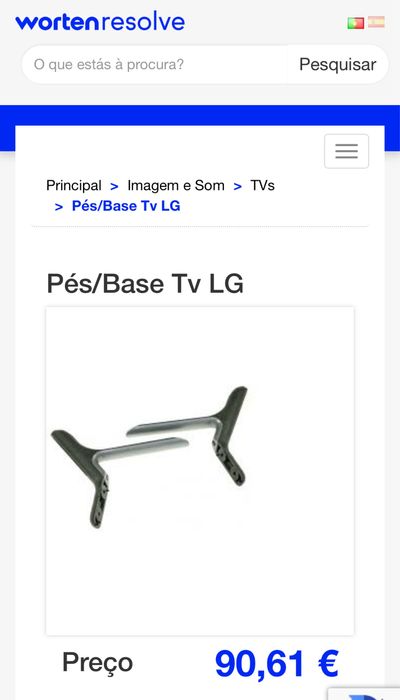 Pés Base Apoios TV LG