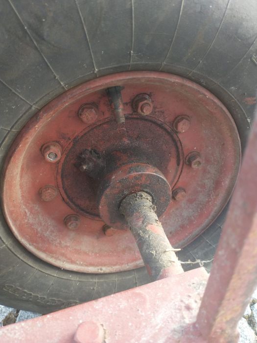 Taczka drewniana na łożyskach, dętka.