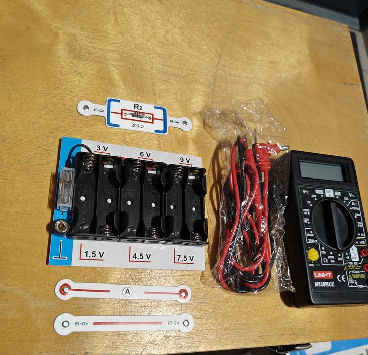 Zestaw do badan z elektroniki dla początkujących,miernik, akcesoria