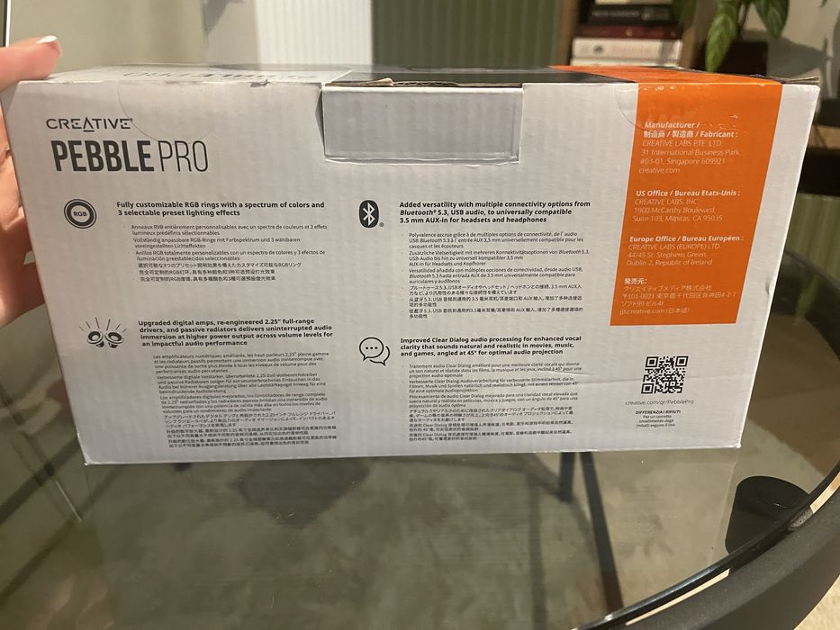 Nowe głośniki creative pebble pro minimalist 2.0 usb