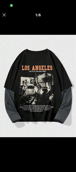 Camisola / T-shirt Oversized “Los Angeles” – Tamanho M