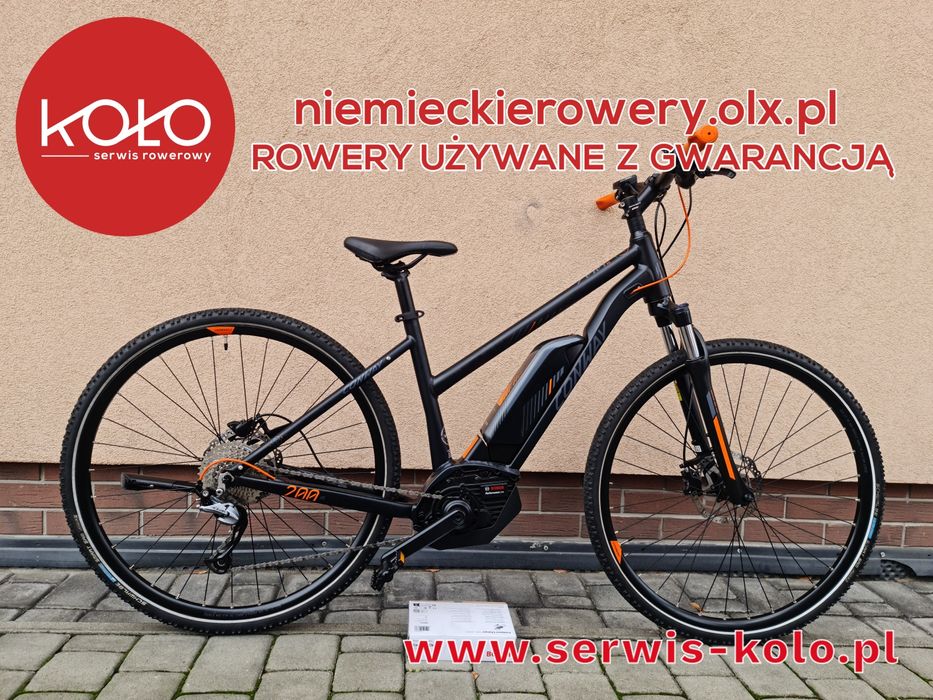 Rower elektryczny crossowy damski CONWAY koła 28 SHIMANO ACER alu
