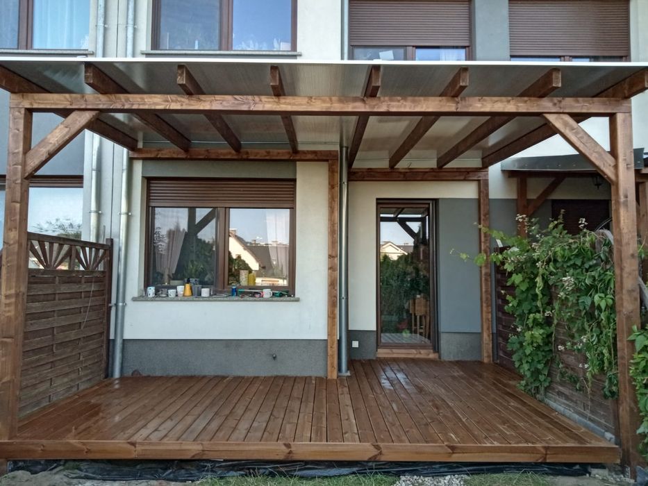 Tarasy, zadaszenia, altany, wiaty, domki, drewutnie