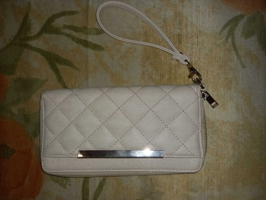 Шикарный стеганный большой кошелек-клатч