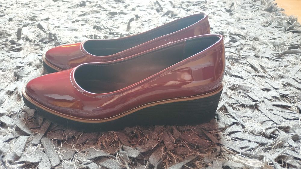 Buty Damskie Skóra Lakierowana Ryłko Relax Modne Platforma