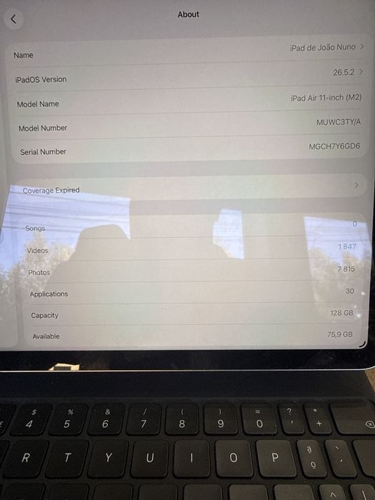 Ipad Air 11inches M2 (2024) com capas+caneta