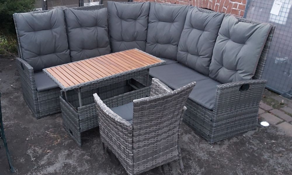 Zestaw ogrodowy rattanowy ratan balkon altanka ogród taras