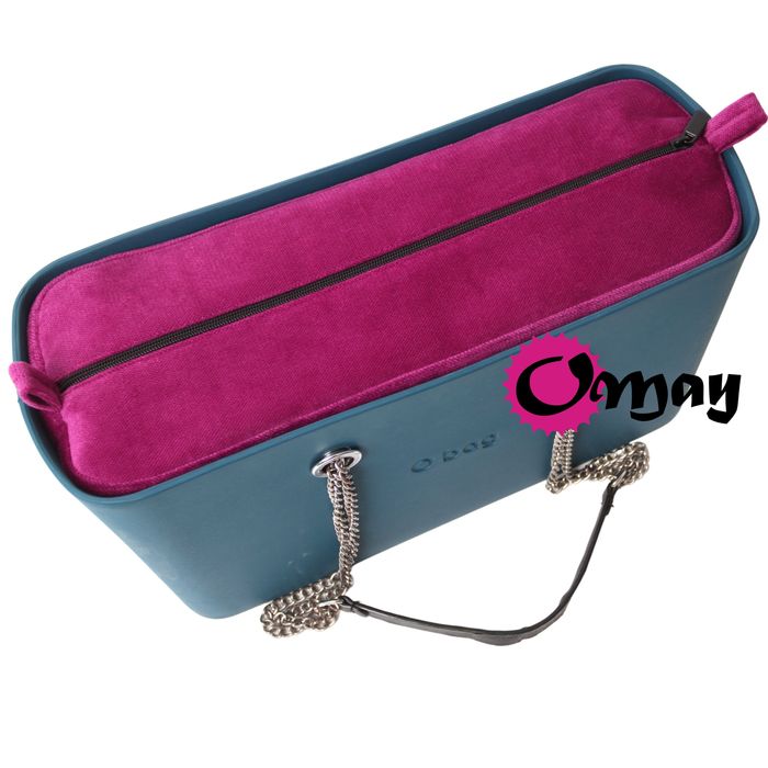 Organizer do OBAG CITY welur purpura czarny 2 kieszenie wkład OMAY