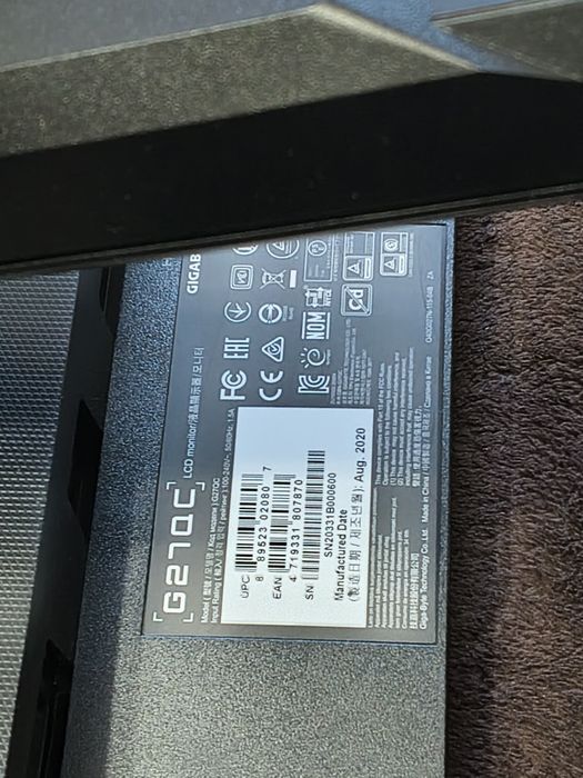Monitor Gigabyte zakrzywiony G27QC 27" 2k 165hz