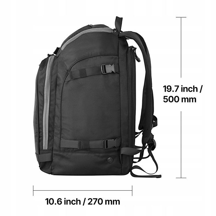 Vevor torba na buty narciarskie 55l plecak podróżny wodoodporny na
