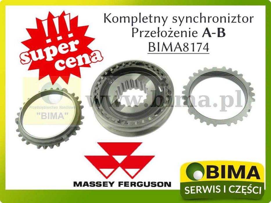 Kompletny nowy synchronizator a-b MF Massey Ferguson