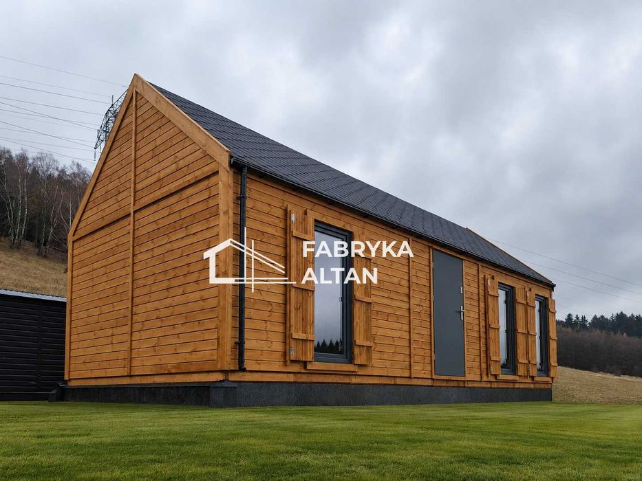 Domek letniskowy, stodoła, drewniany, nowoczesny, 4x8m - 32m -  Fabryka Altan