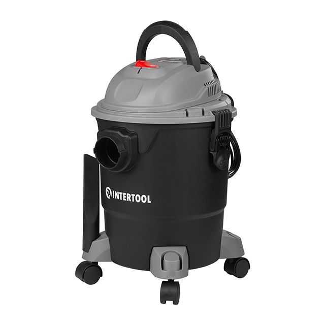 Пылесос строительный INTERTOOL DT-1020 (1200 Вт, бак 20 л, 17кПа)