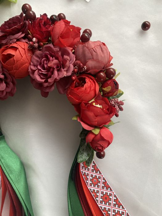 Віночок червоний, вінок бордовий, обідок