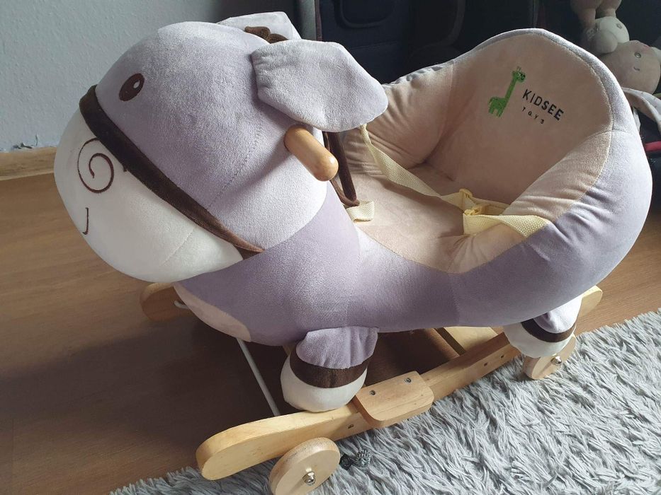 Duży interaktywny bujak jeździk 3 w 1 osiołek marki kidsee